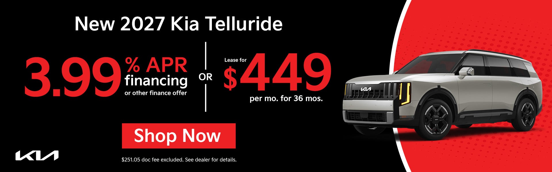 new Kia Telluride incentive